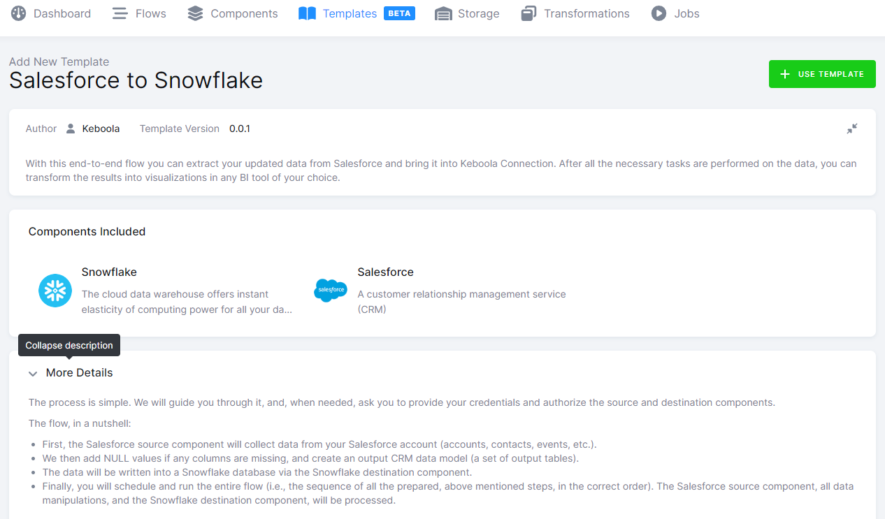 Screenshot - Data Templates Detail