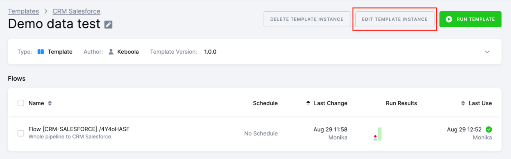 Screenshot - Edit Template Instance