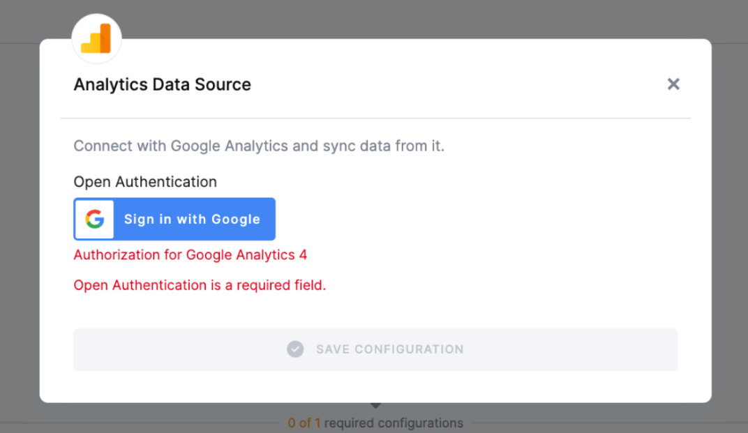 Authorize Data Source GA4