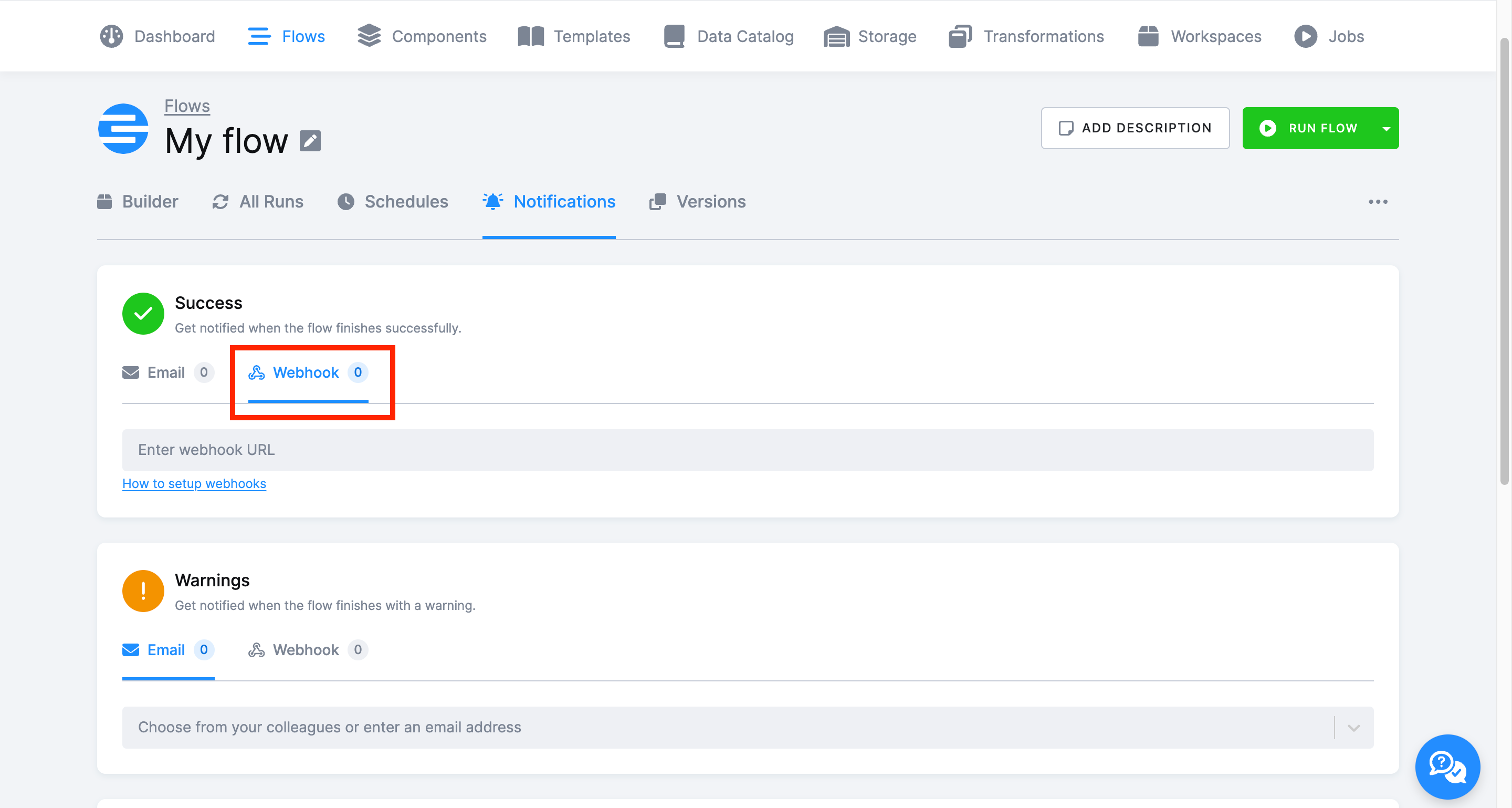 Notifications Keboola User Documentation
