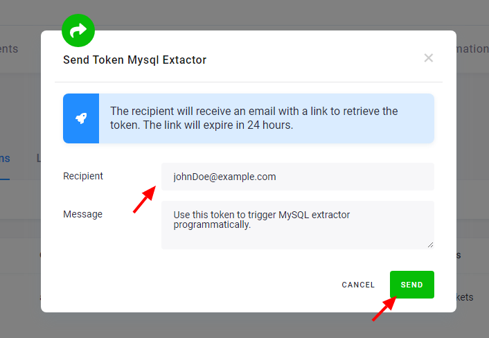 Screenshot - Send Token