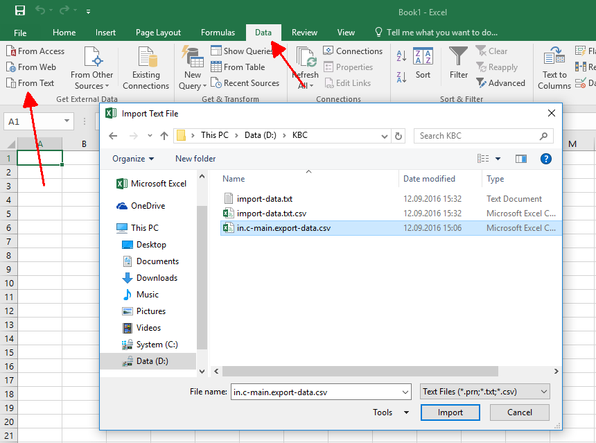 Screenshot -- Excel Import -- Select file