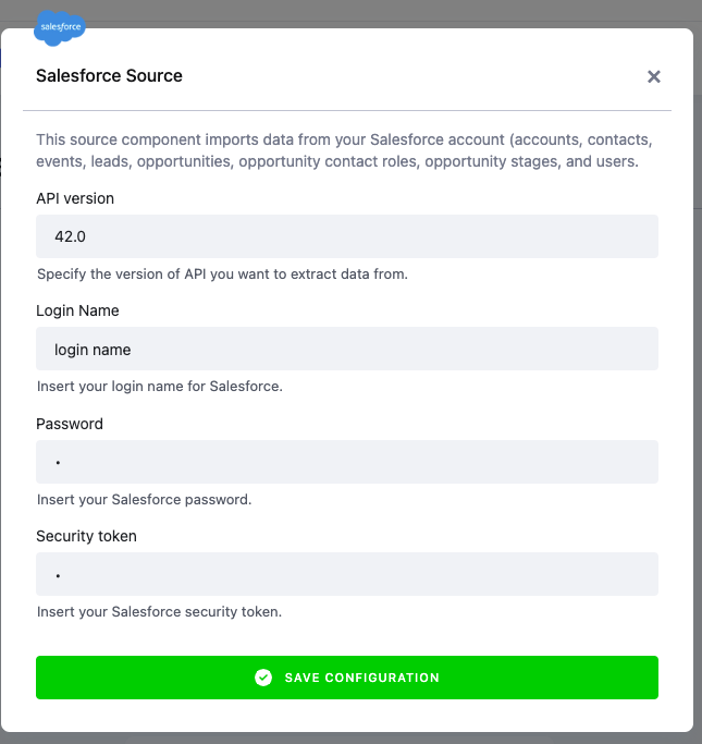 Screenshot - Configure Salesforce