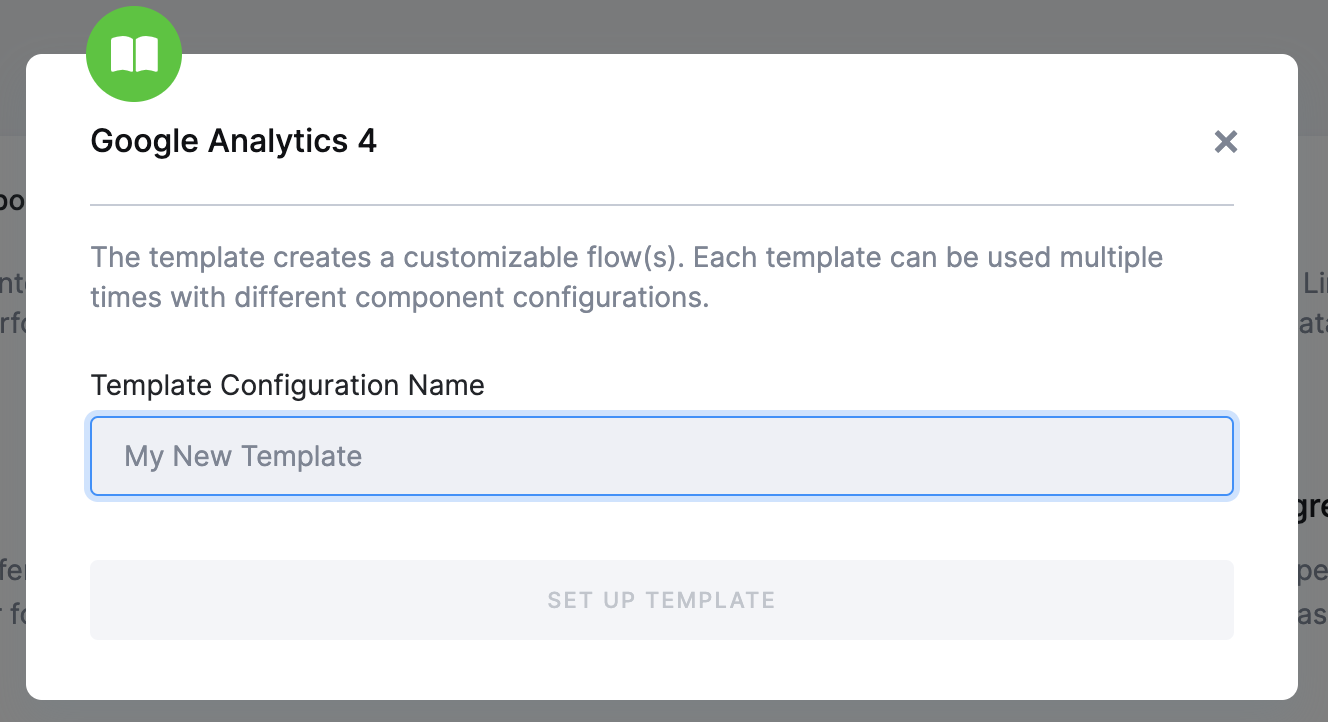 Google Analytics 4 - Template Name