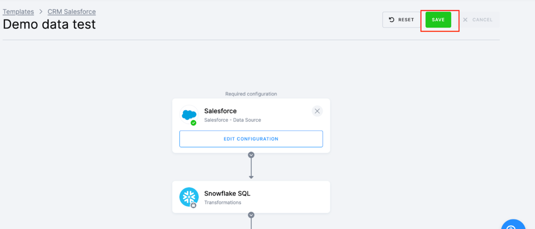 Screenshot - Save Configuration