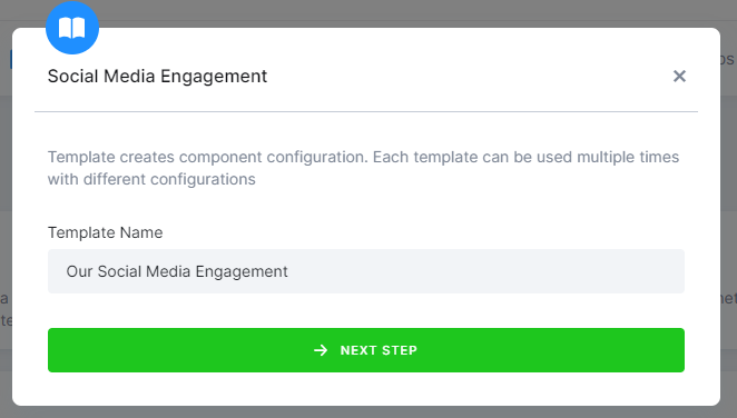 Add Social Media Engagement - Template Name