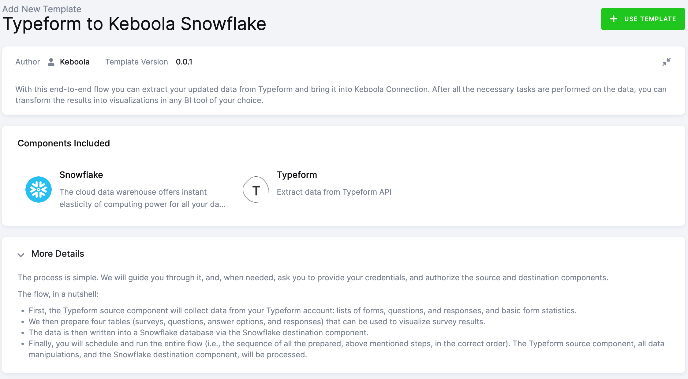 Add Typeform to Snowflake