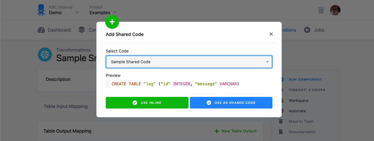 Screenshot - Shared Code Use