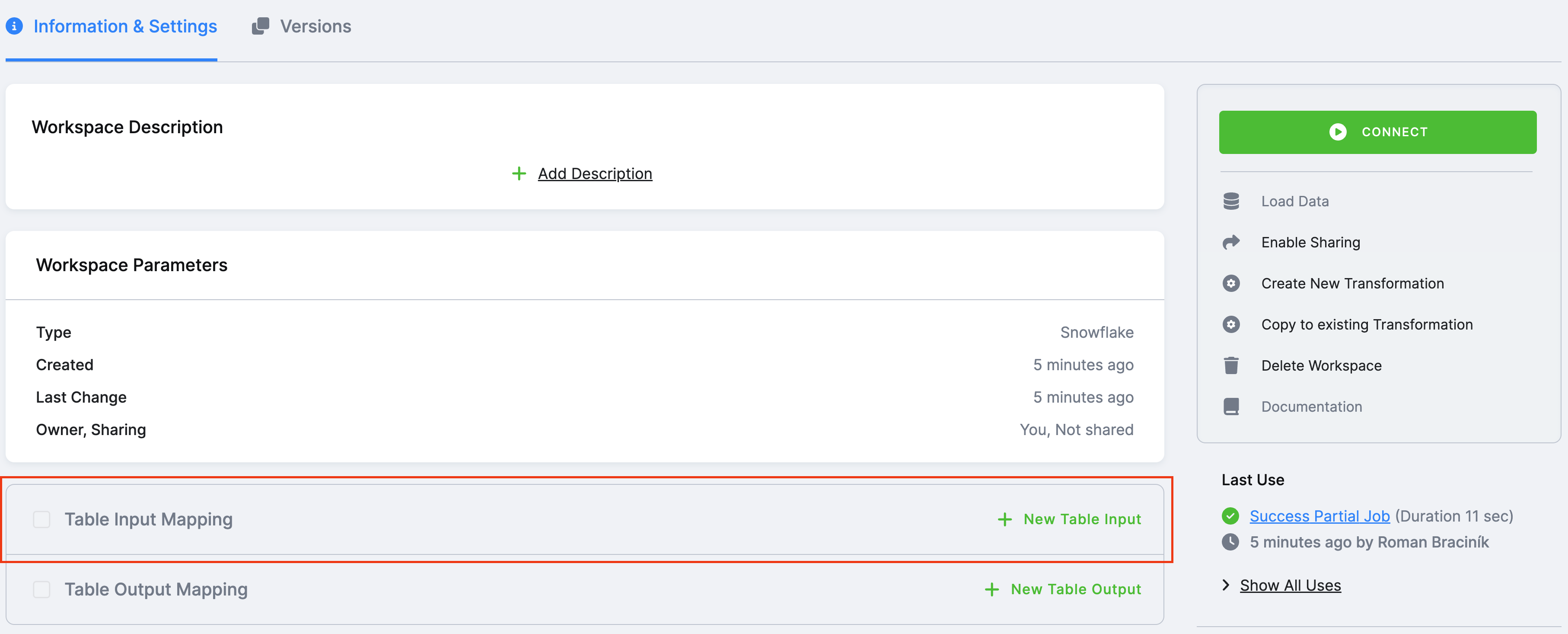 Example - Empty Input Mapping